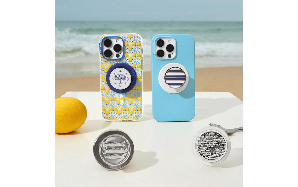 PopSockets Ringhalterung – Universal, Blau, Weiss