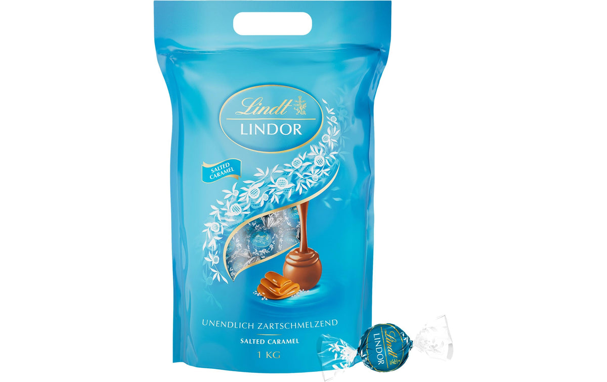Lindt LINDOR Pralinés – gesalzenes Karamell – 80 Stück