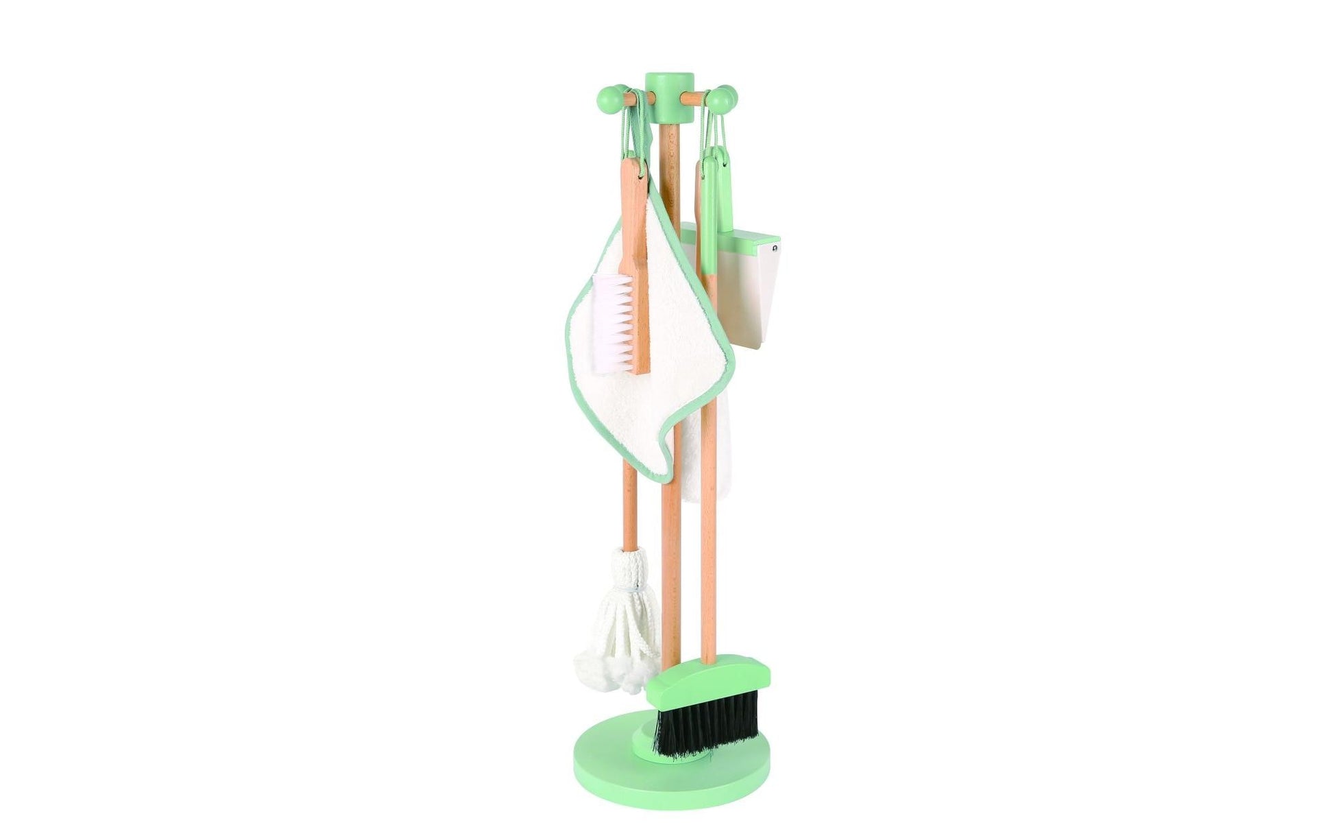 Spielba Holzspielwaren Reinigungsset – 20 × 68 cm – ab 3 Jahren – Holz, blau/orange