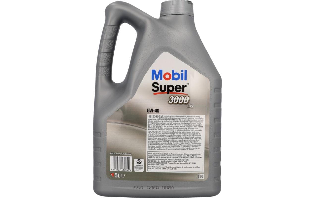 Mobil Super 3000 Motoröl 5W-40 – für Motor – 5 l