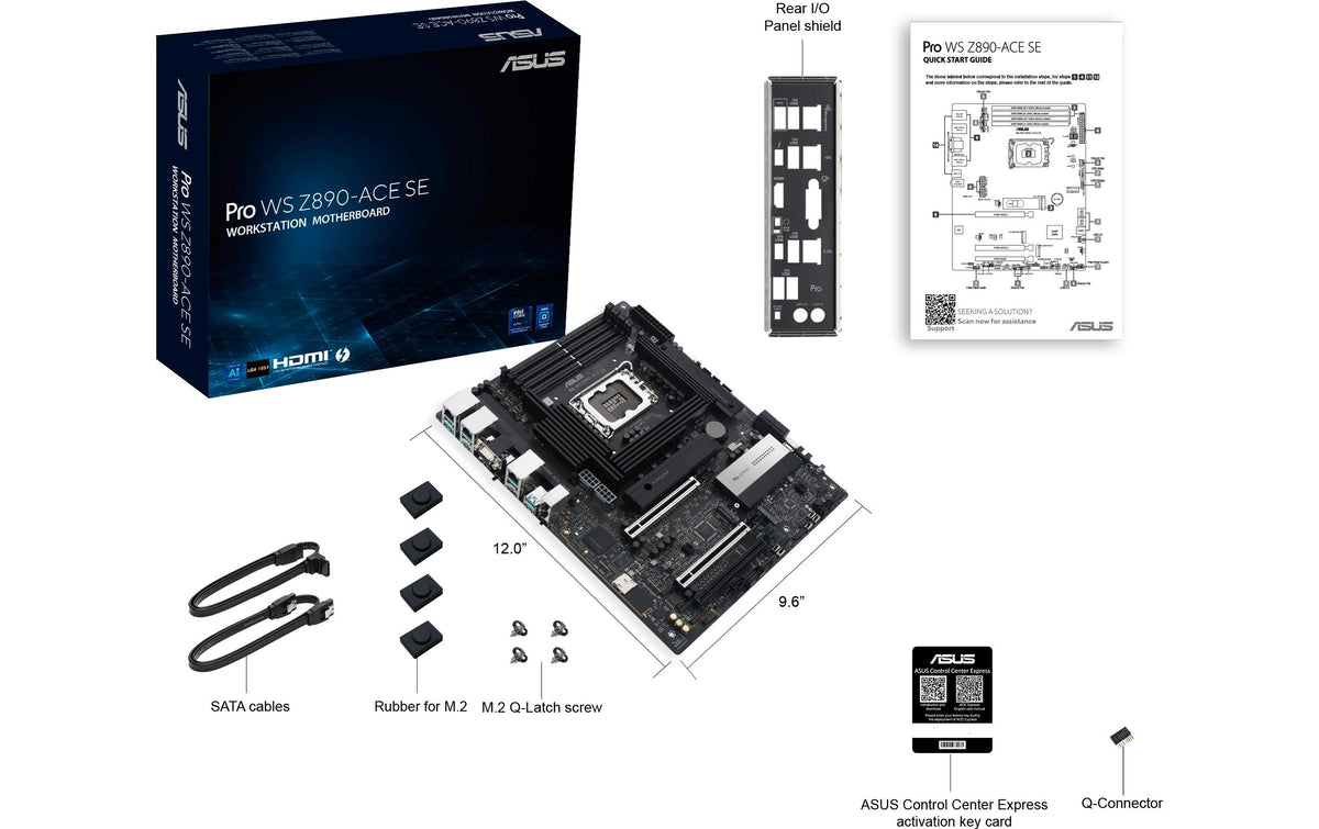 ASUS PRO WS Z890-ACE SE – Mainboard – LGA 1851, Intel Z890, ATX, DDR5