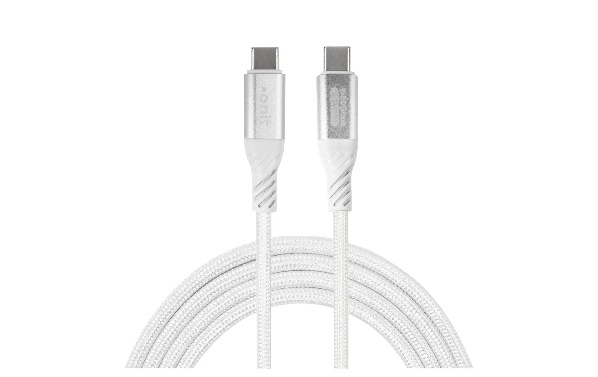 ONIT USB-C auf USB-C Kabel – USB4 80 Gbit/s – 0,5 m – PD 240 W – Textilmantel, Verstärkt – Weiss
