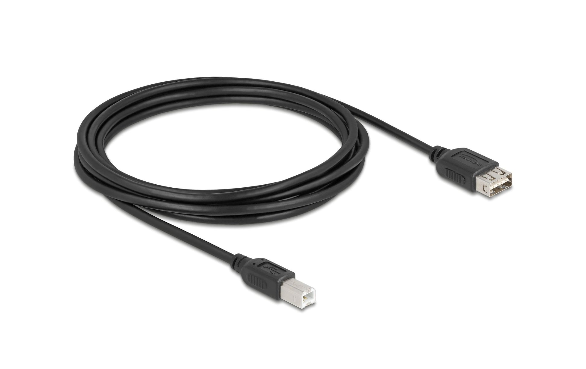 DeLOCK USB-A auf USB-B Kabel – USB 2.0 (480 Mbit/s) – 3 m – Goldkontakte – Schwarz