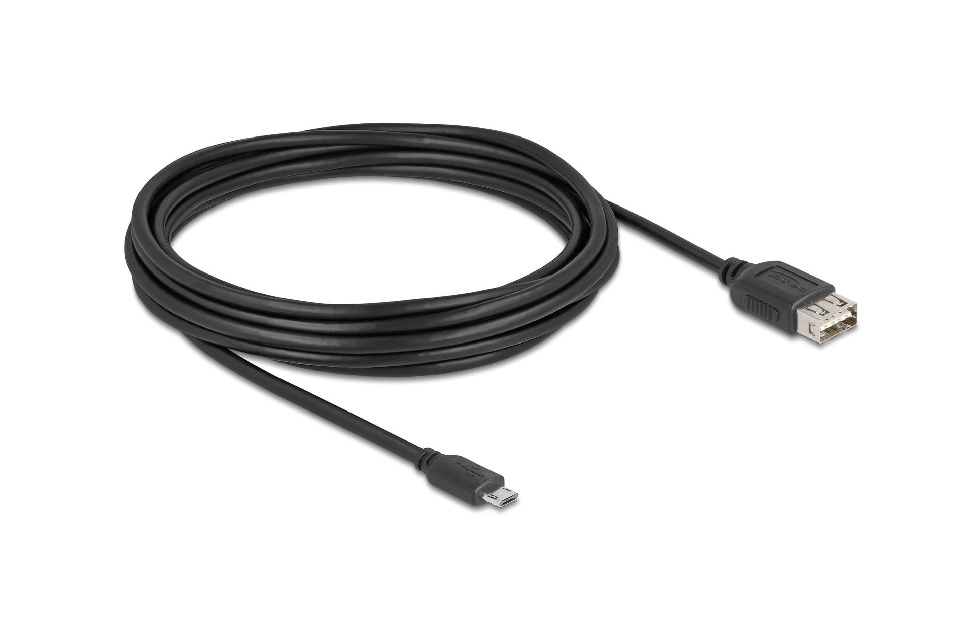 DeLOCK USB-A auf Micro-USB-B Kabel – USB 2.0 (480 Mbit/s) – 5 m – Schwarz