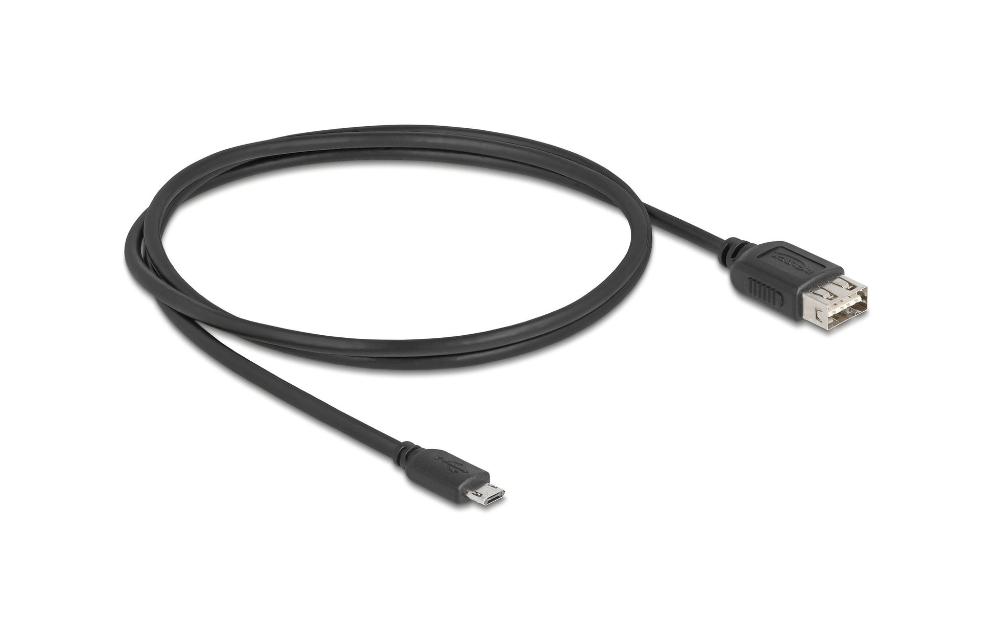 DeLOCK USB-A auf Micro-USB-B Kabel – USB 2.0 (480 Mbit/s) – 1 m – Goldkontakte, beidseitig einsteckbar
