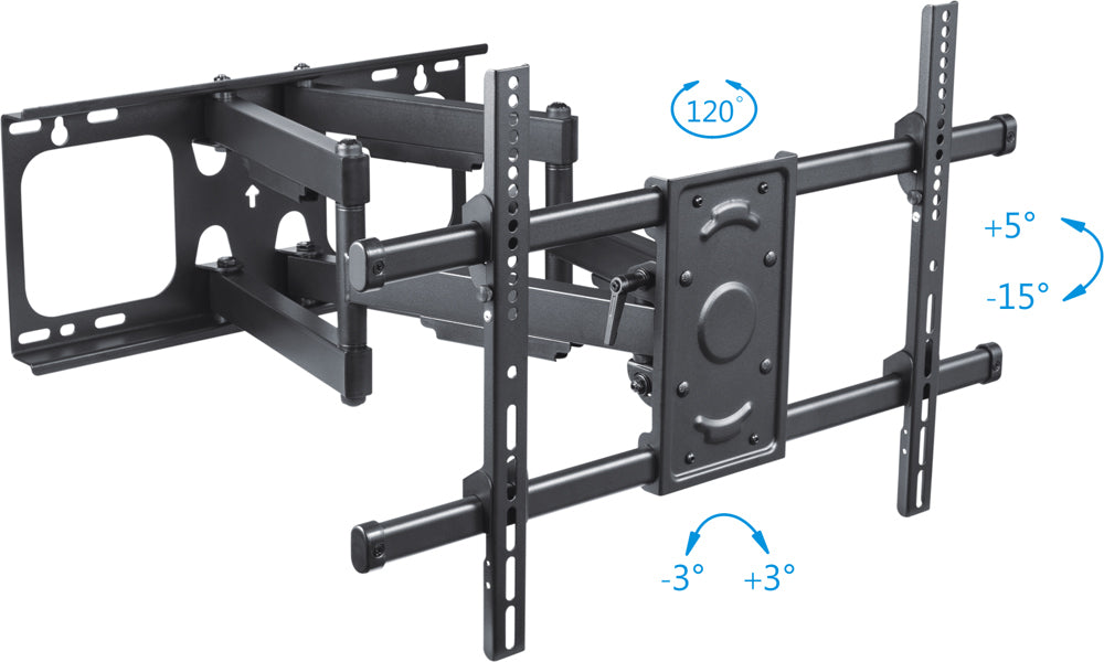 PureMounts PM-FM51-600 – Wandhalterung, schwenkbar, neigbar, für 32–65", VESA 200×200–600×400, bis 65 kg