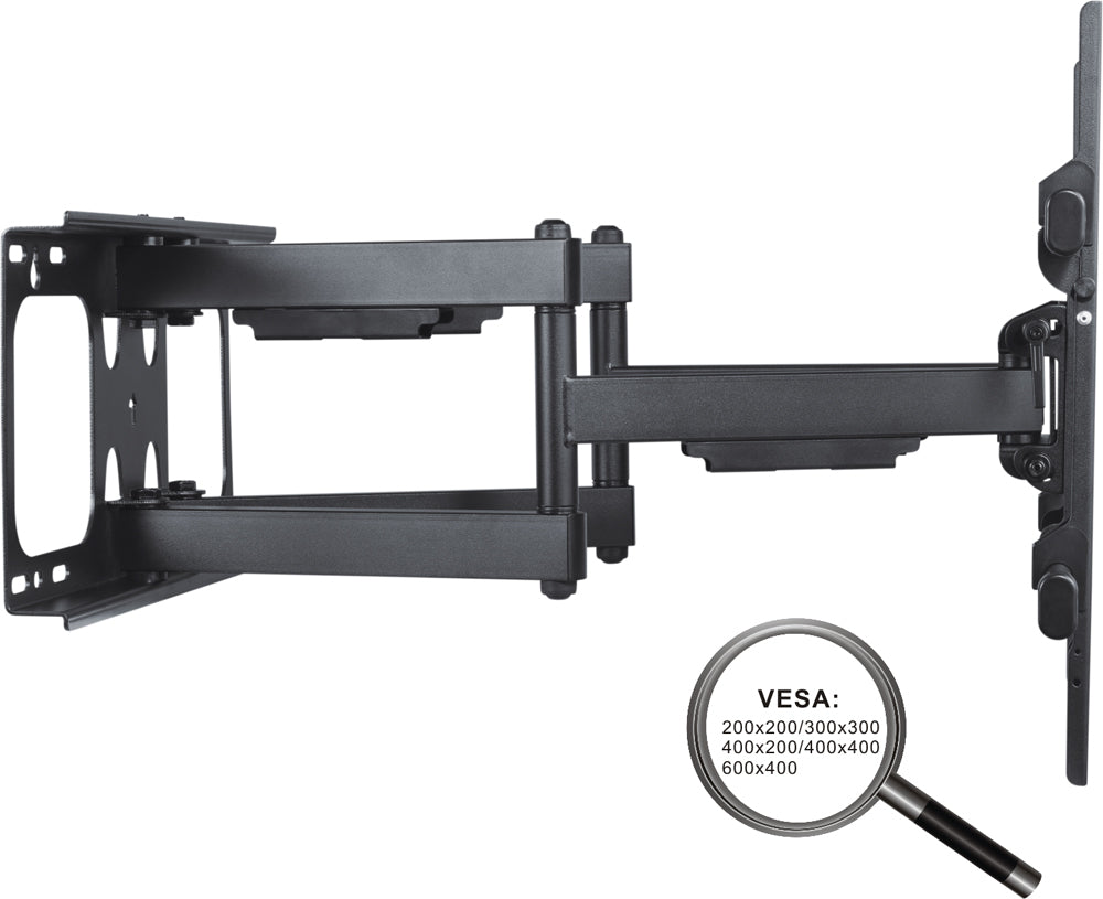 PureMounts PM-FM51-600 – Wandhalterung, schwenkbar, neigbar, für 32–65", VESA 200×200–600×400, bis 65 kg
