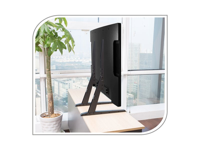 PureMounts Tischständer – 32–65" – VESA 200×200–600×400 – bis 35 kg, Höhenverstellbar – PM-TVS-02, Schwarz