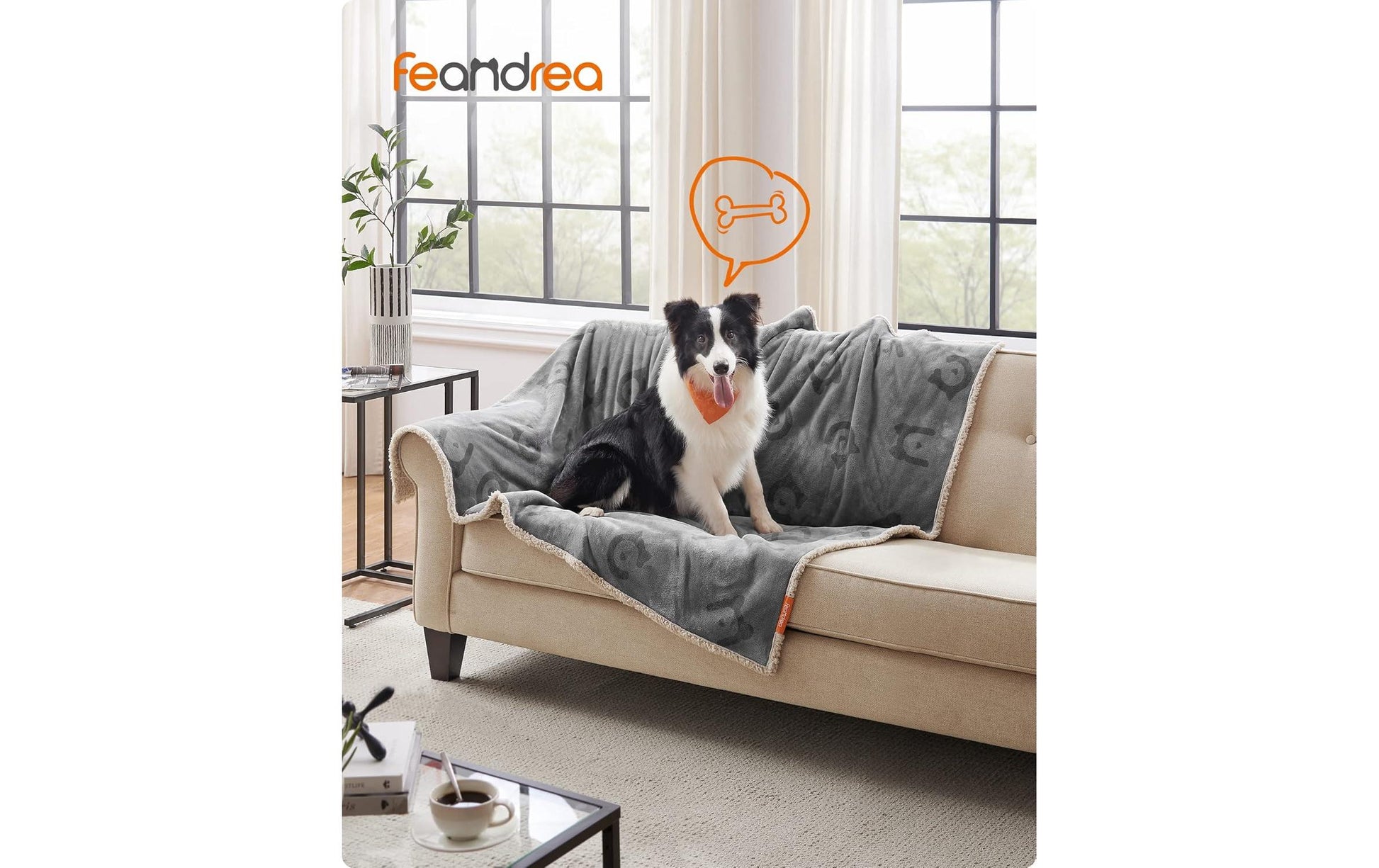 Feandrea Wohndecke – Thermoplastisches Polyurethan (TPU) & Vlies, Grau – 127 × 152 cm