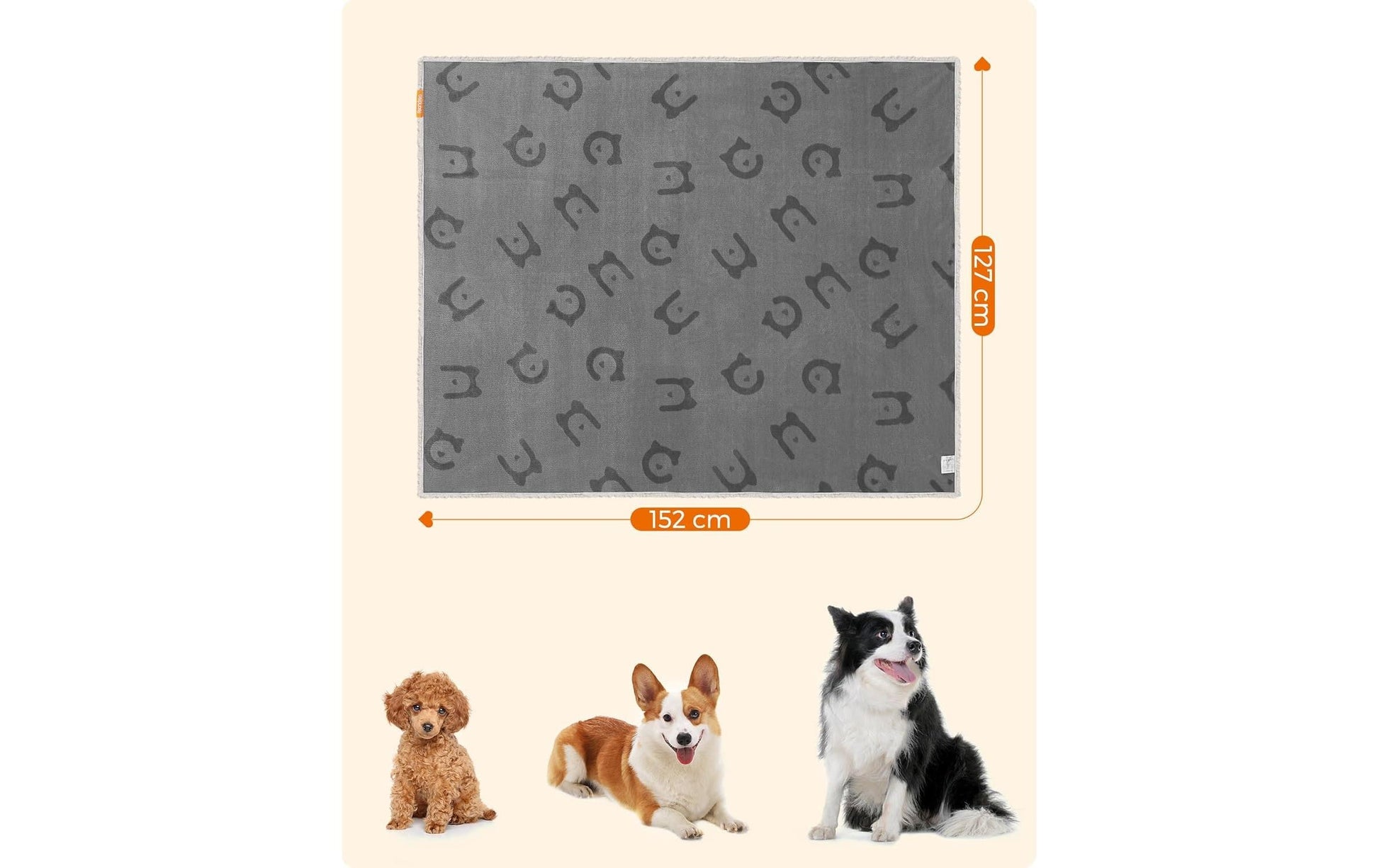 Feandrea Wohndecke – Thermoplastisches Polyurethan (TPU) & Vlies, Grau – 127 × 152 cm