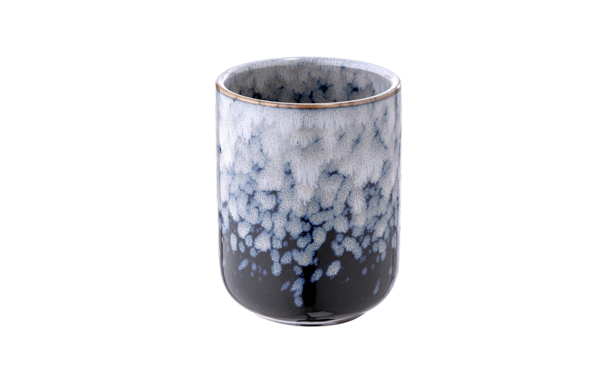 WENKO Zahnbürstenhalter Rosali – 7,5×7×9,5 cm, Keramik, Blau