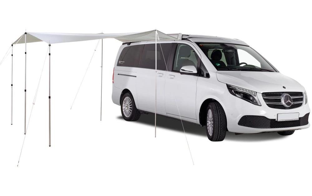 VanSpace Sonnensegel Komfort – Festrahmen, UV-Schutz 50+, Wassersäule 2000 mm – 350 × 300 cm – weiss