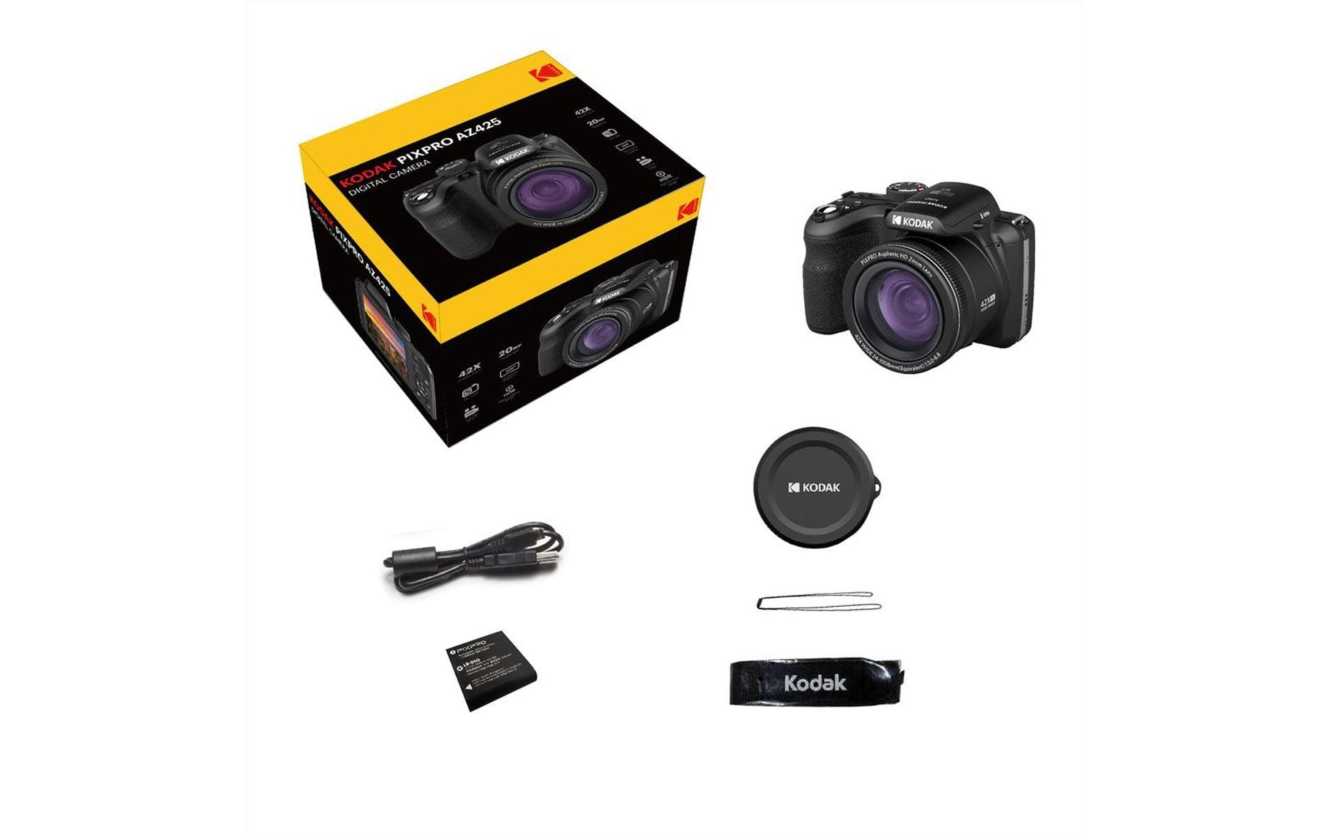 Kodak Pixpro AZ425 – Bridgekamera, 42× optischer Zoom, 20,7 MP 1/2,3", 1080p, Weiss