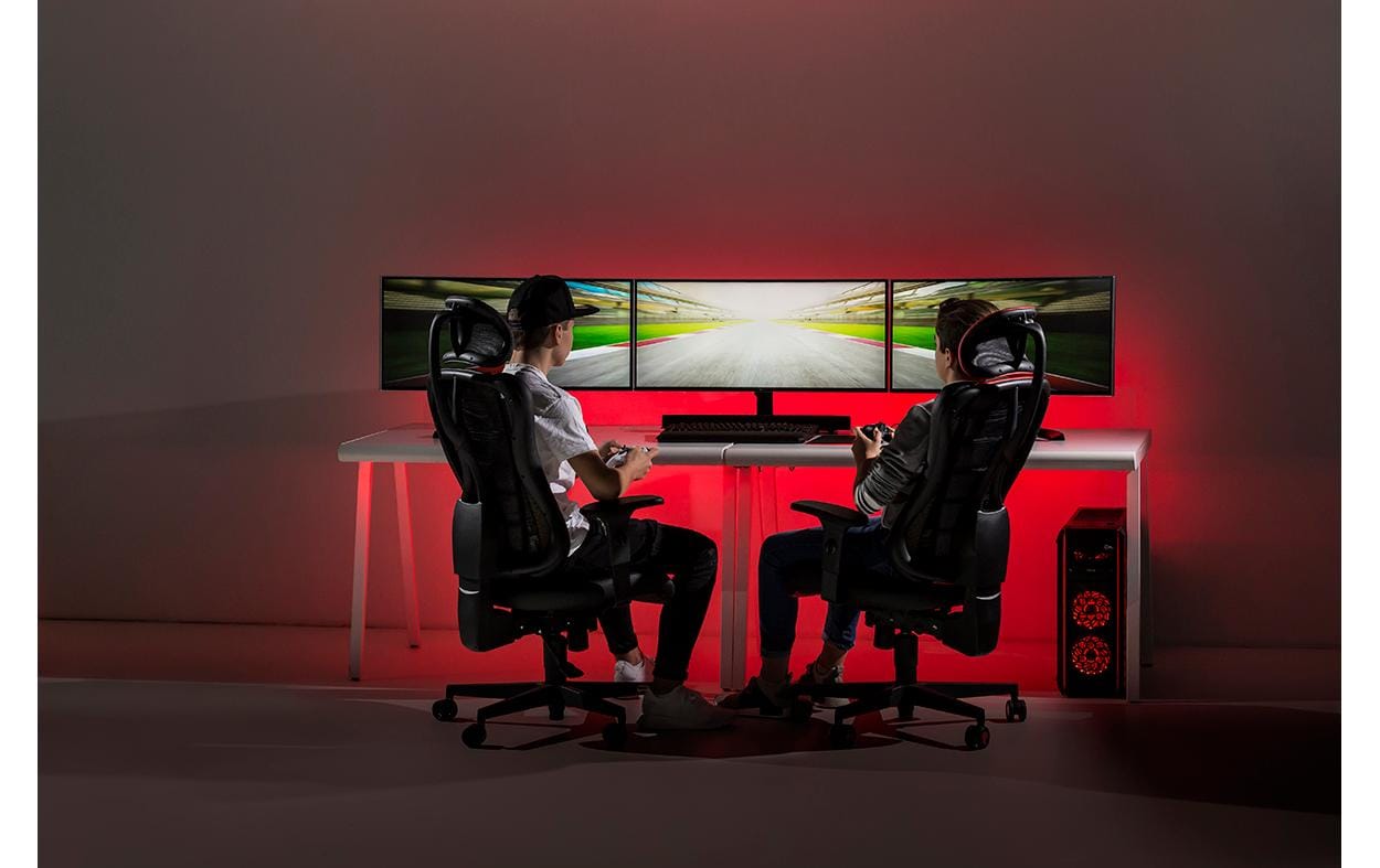 Topstar Bürostuhl Sitness RS – Netzrücken, Kunstleder, Rot