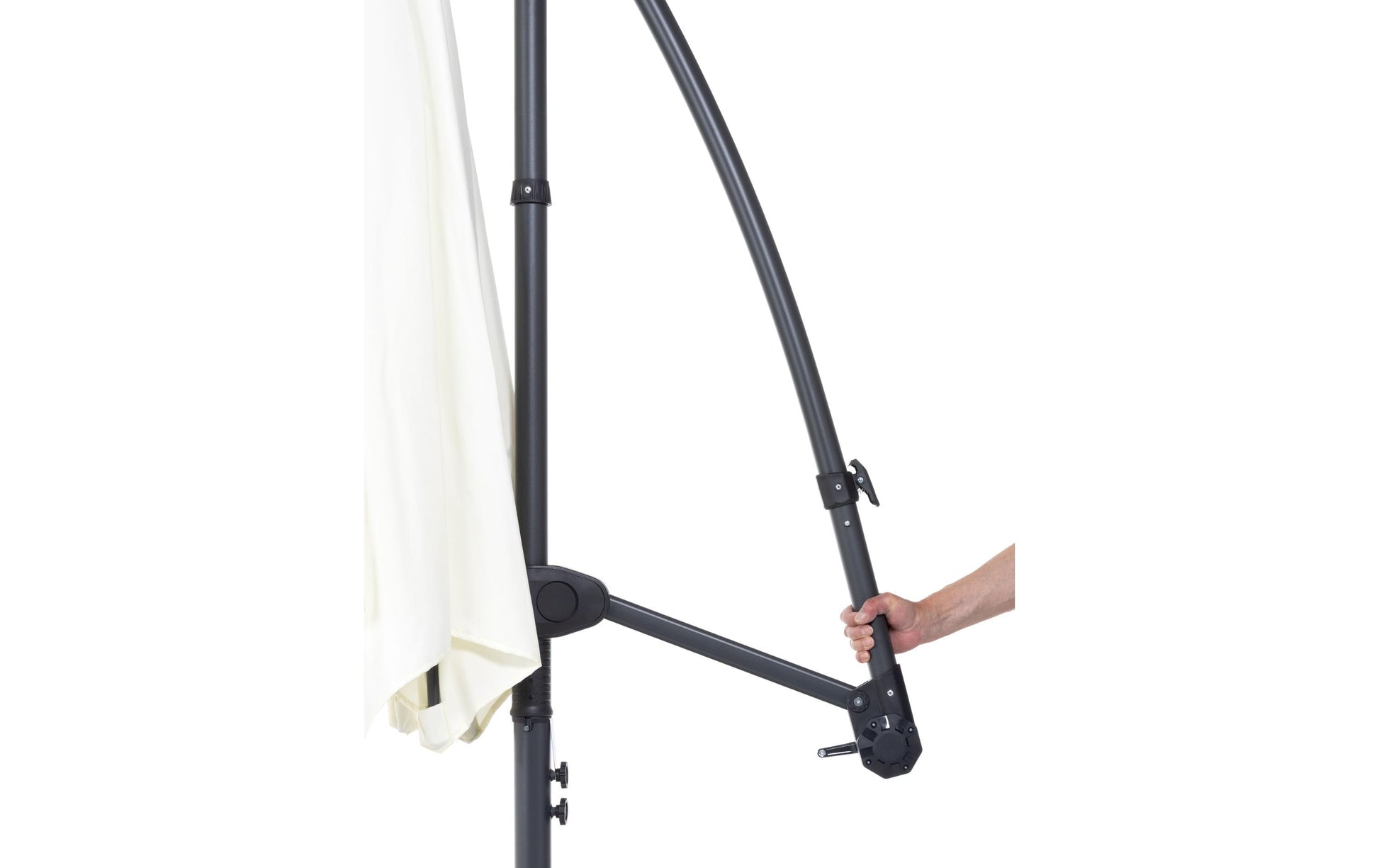 Cocon Stockschirm – Ø 300 cm – weiss – Stahl
