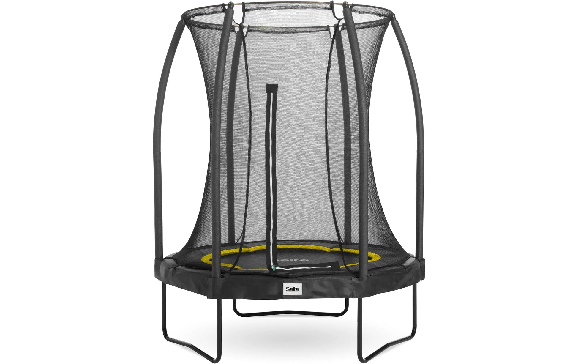 Salta Trampolin über der Erde – rund – Ø 153 cm – max. 50 kg, 30 Federn – ab 5 Jahren – Stahl, schwarz – CE, TÜV