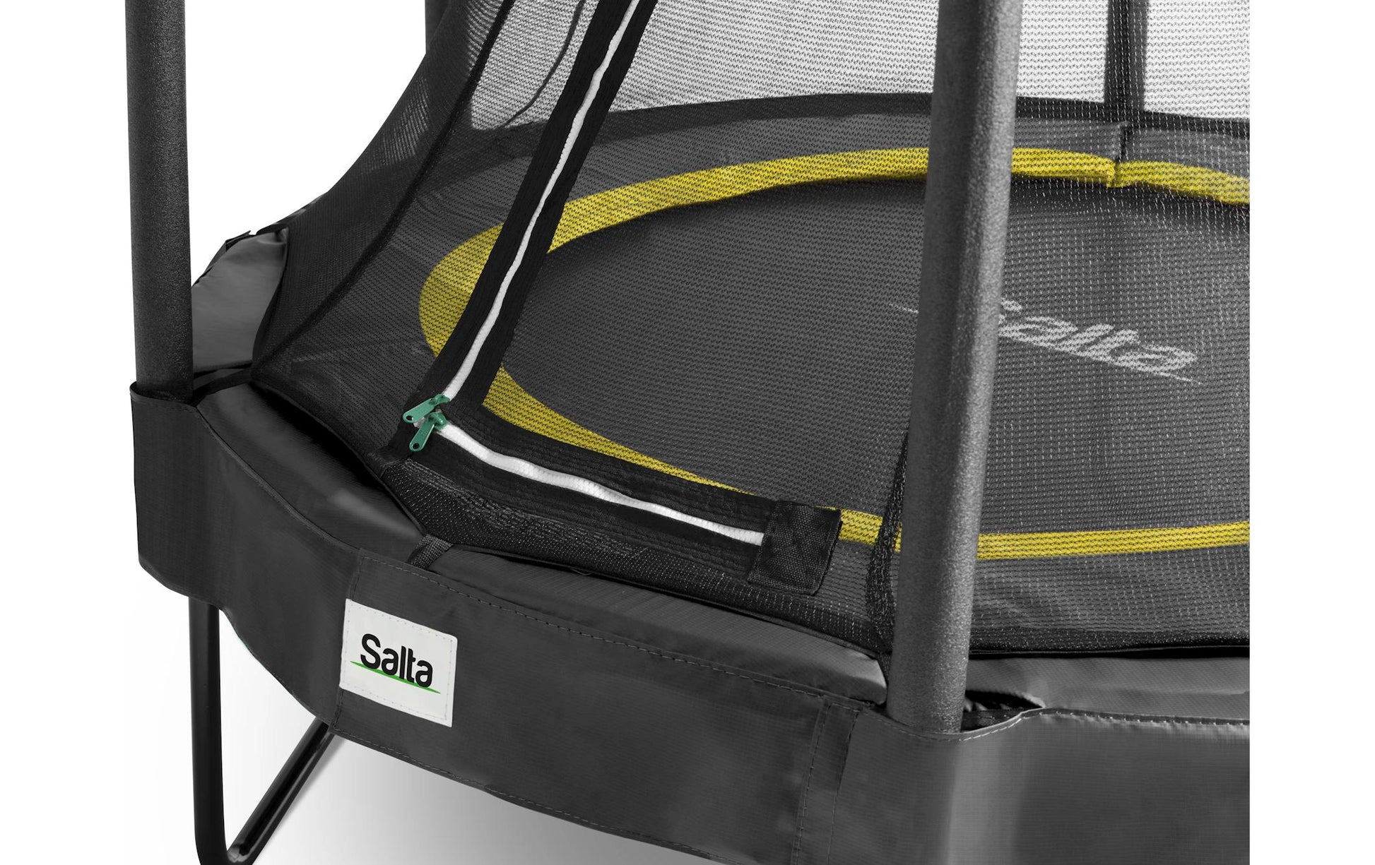 Salta Trampolin über der Erde – rund – Ø 153 cm – max. 50 kg, 30 Federn – ab 5 Jahren – Stahl, schwarz – CE, TÜV