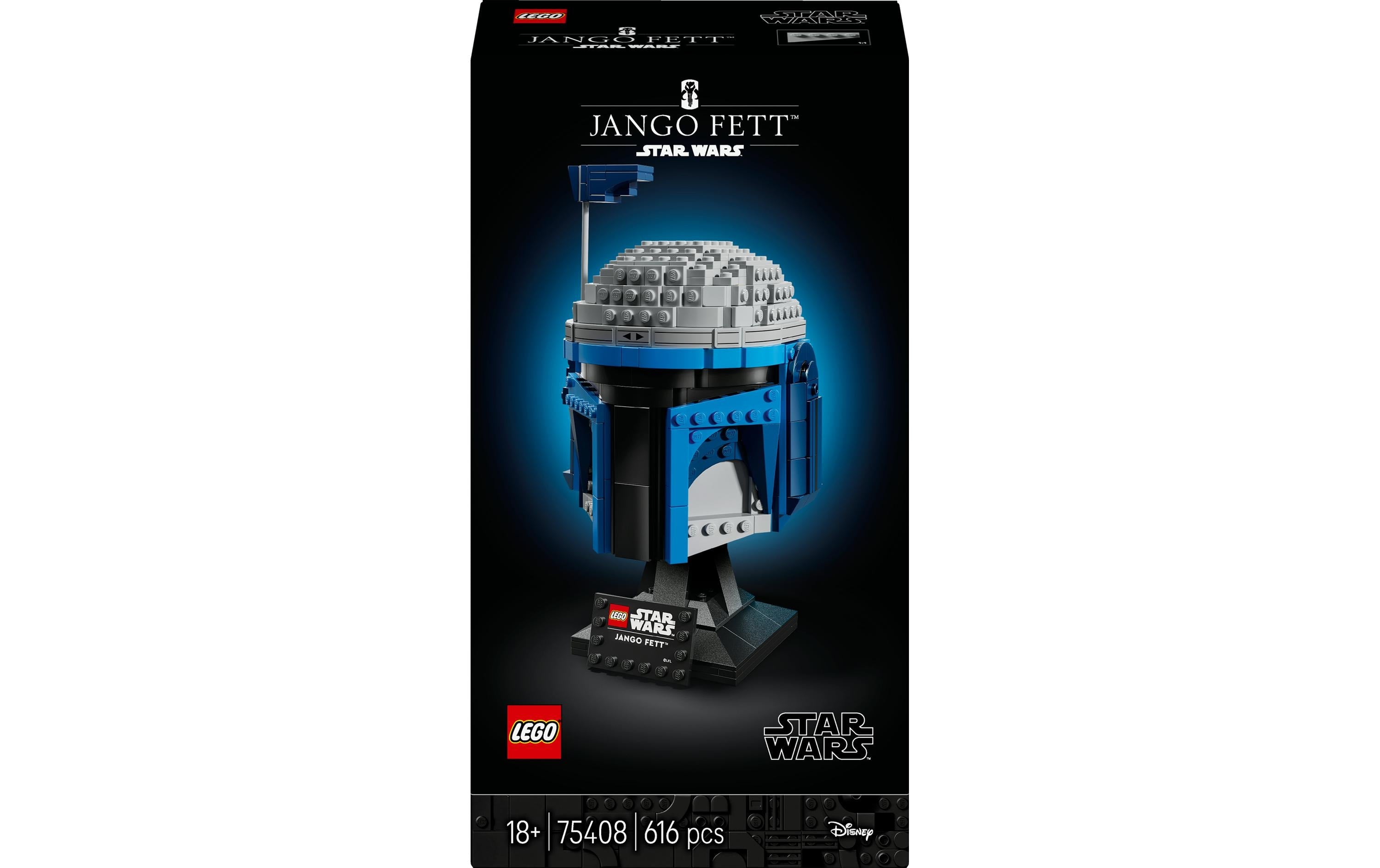 LEGO Jango Fett Helm 3D-Puzzle – 616 Teile – 35,4 × 9,1 × 19,1 cm – ab 18 J. – Star Wars