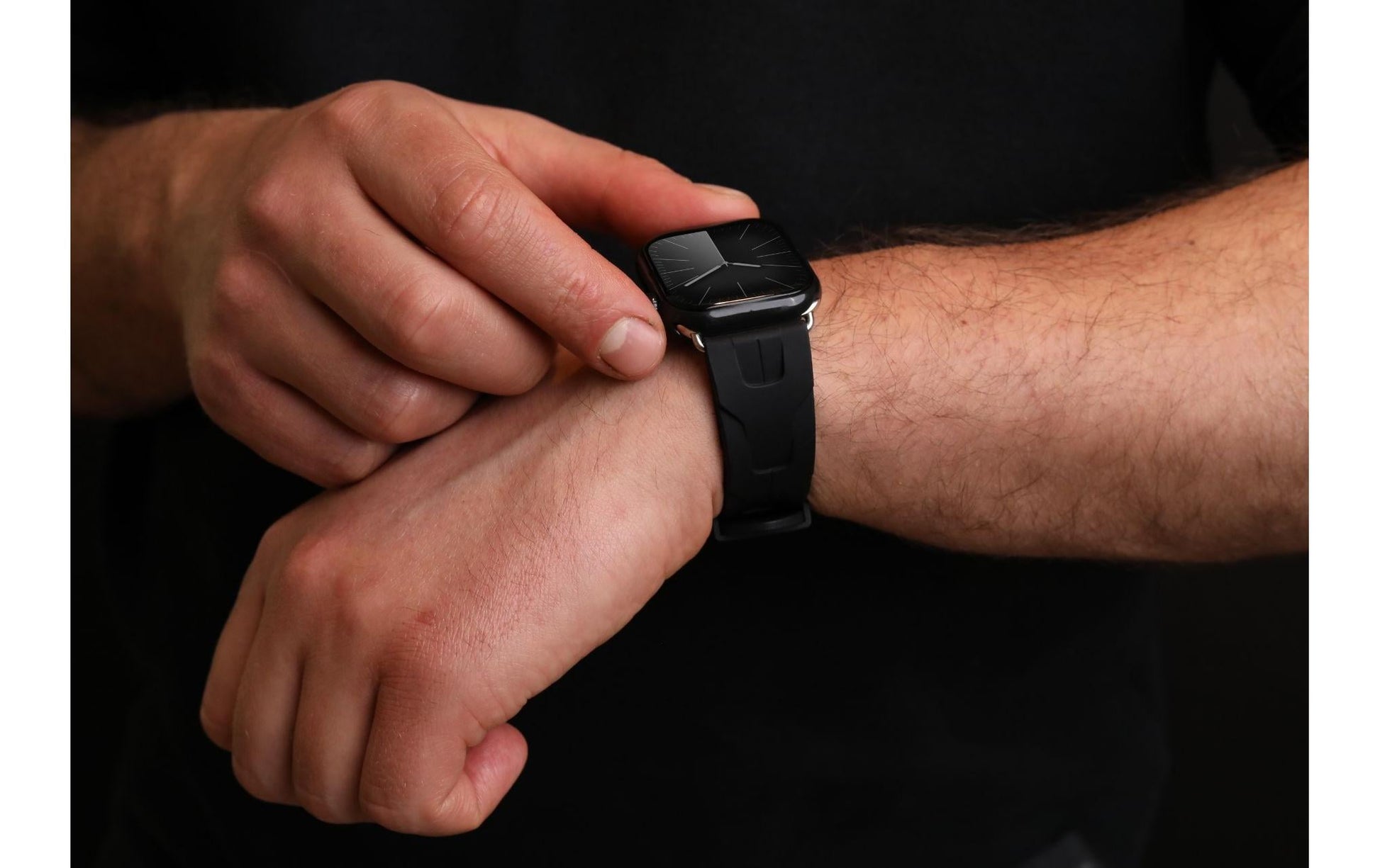 Vonmählen A. R. Exclusive Band 44–49 mm – Sportband, Schwarz, für Apple Watch