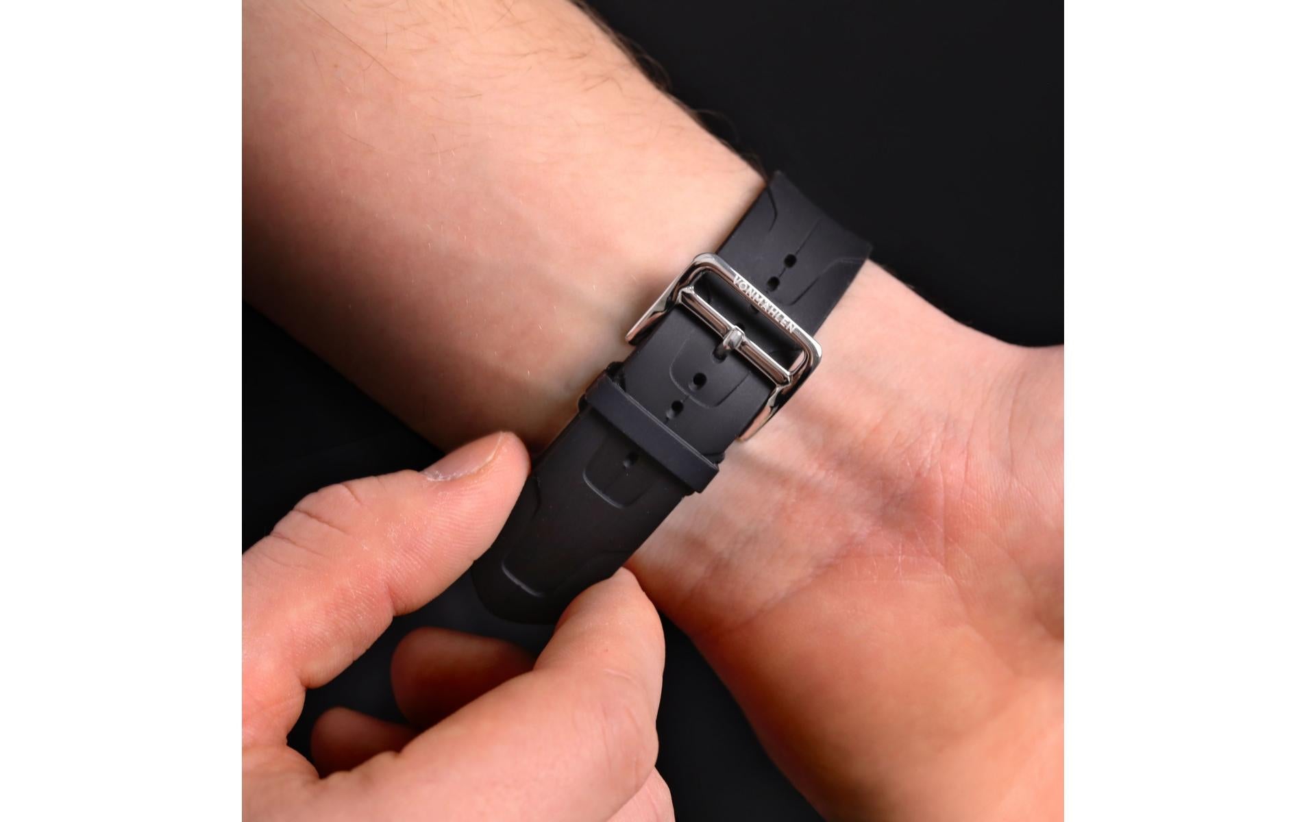 Vonmählen A. R. Exclusive Band 44–49 mm – Sportband, Schwarz, für Apple Watch