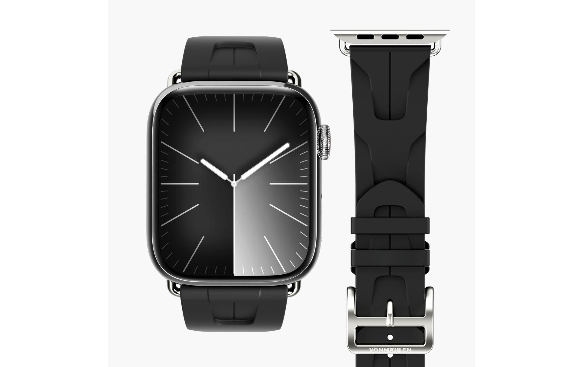 Vonmählen A. R. Exclusive Band 44–49 mm – Sportband, Schwarz, für Apple Watch