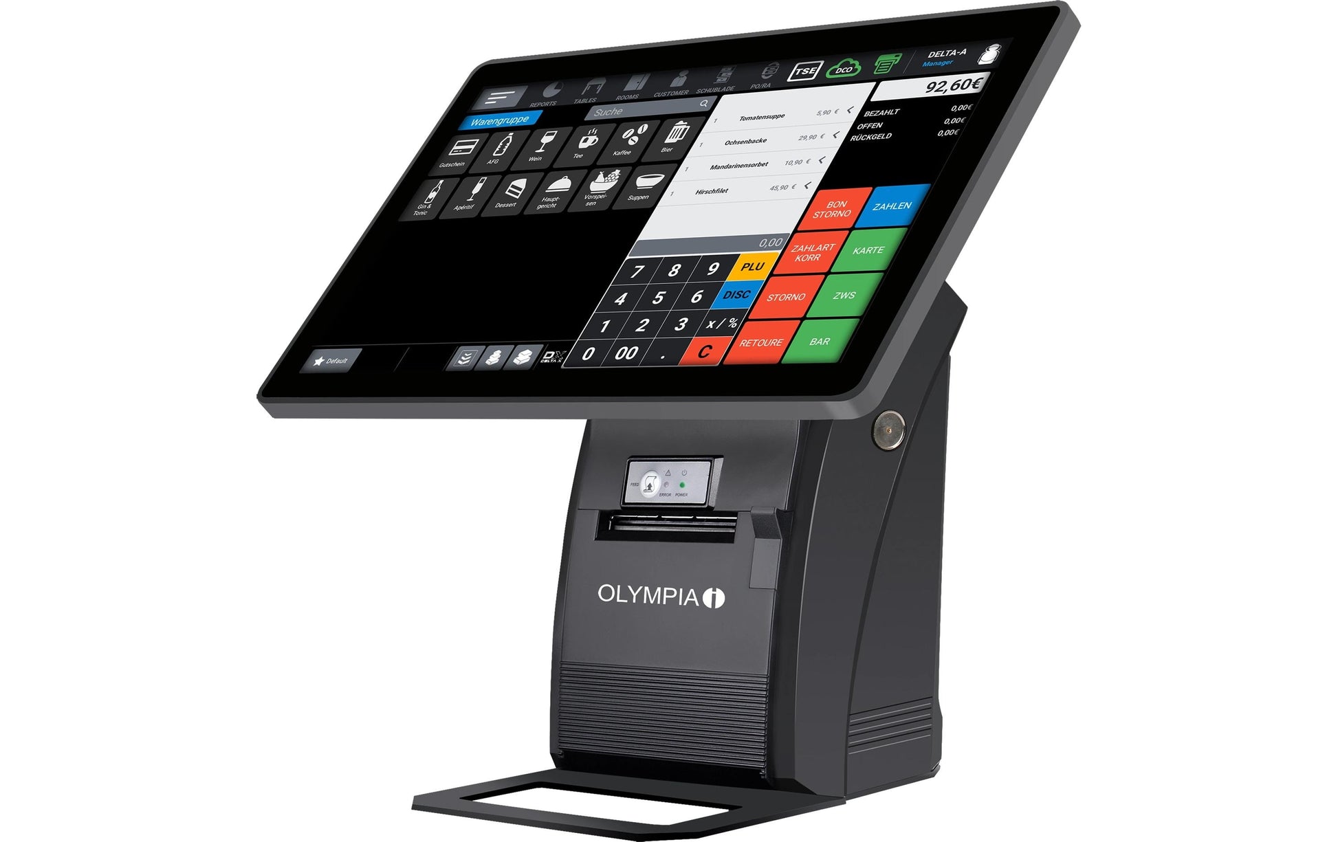 Olympia T215K – Registrierkasse – Thermodruckwerk, Schwarz