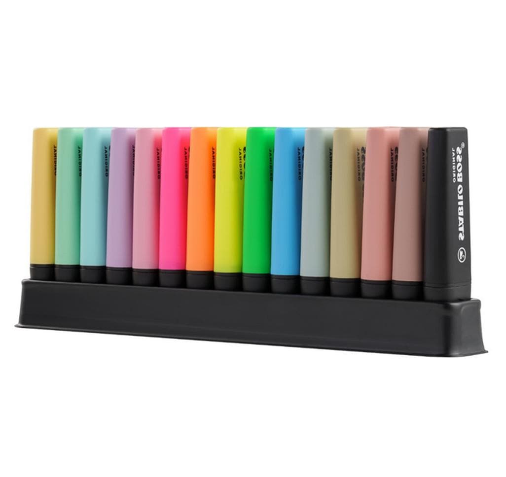 STABILO BOSS Original Textmarker – Set, Farben sortiert