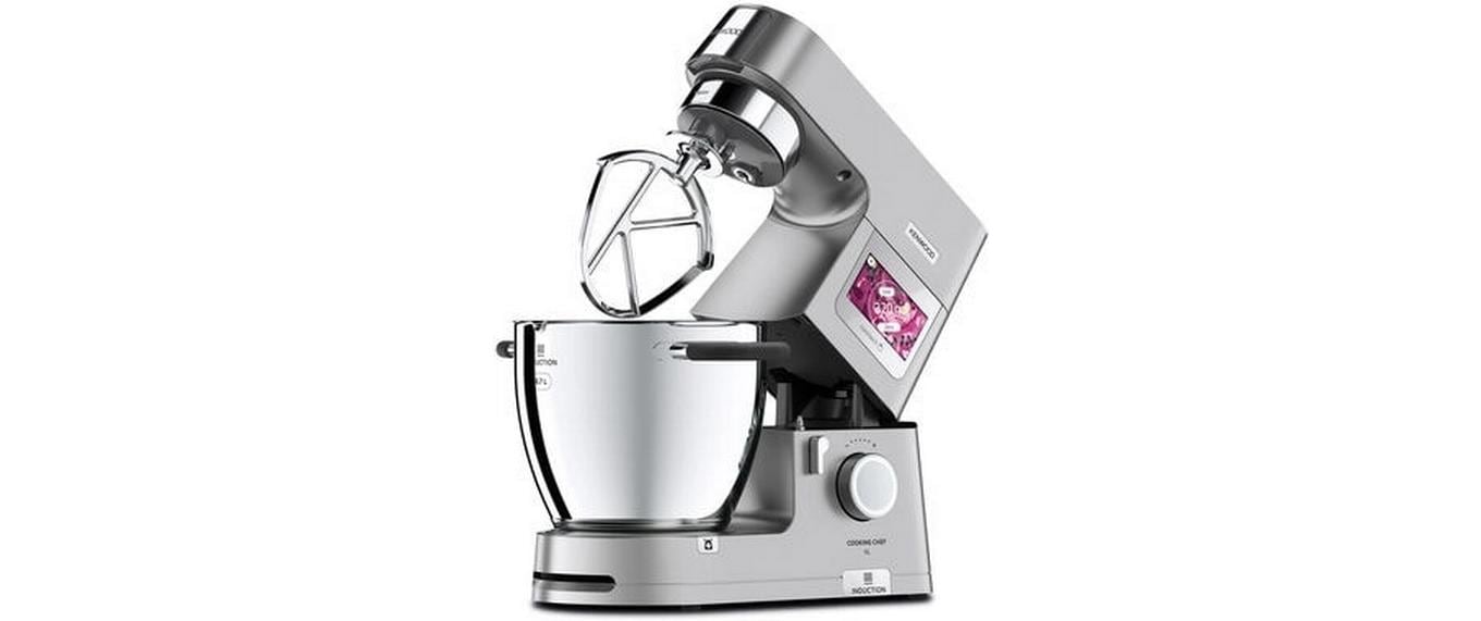 Kenwood Rührelement-Aufsatz K-Haken (KAT70.000SS) – 14,8 × 6,3 × 22,3 cm, für Major, Chef XL, Edelstahl