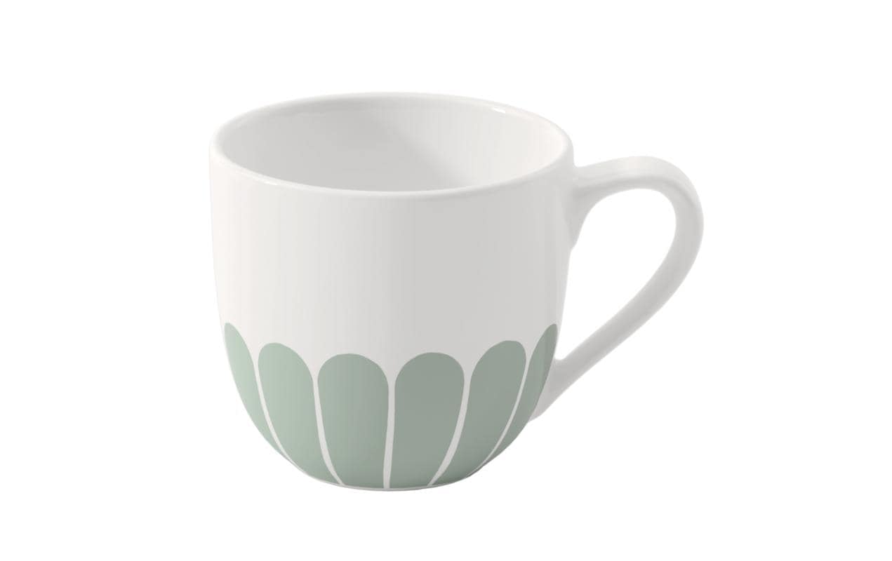 Villeroy & Boch Fleur Espressotasse – 0,07 l, Porzellan, Grün, Henkel, 6 Stück