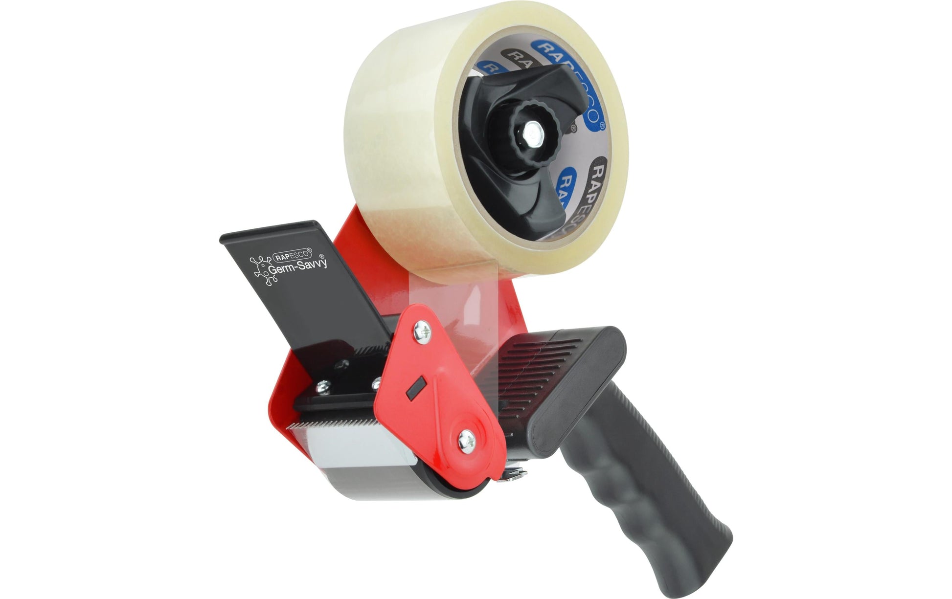 Rapesco Handabroller – für Klebeband bis 50 mm, Kunststoff, schwarz, antibakteriell