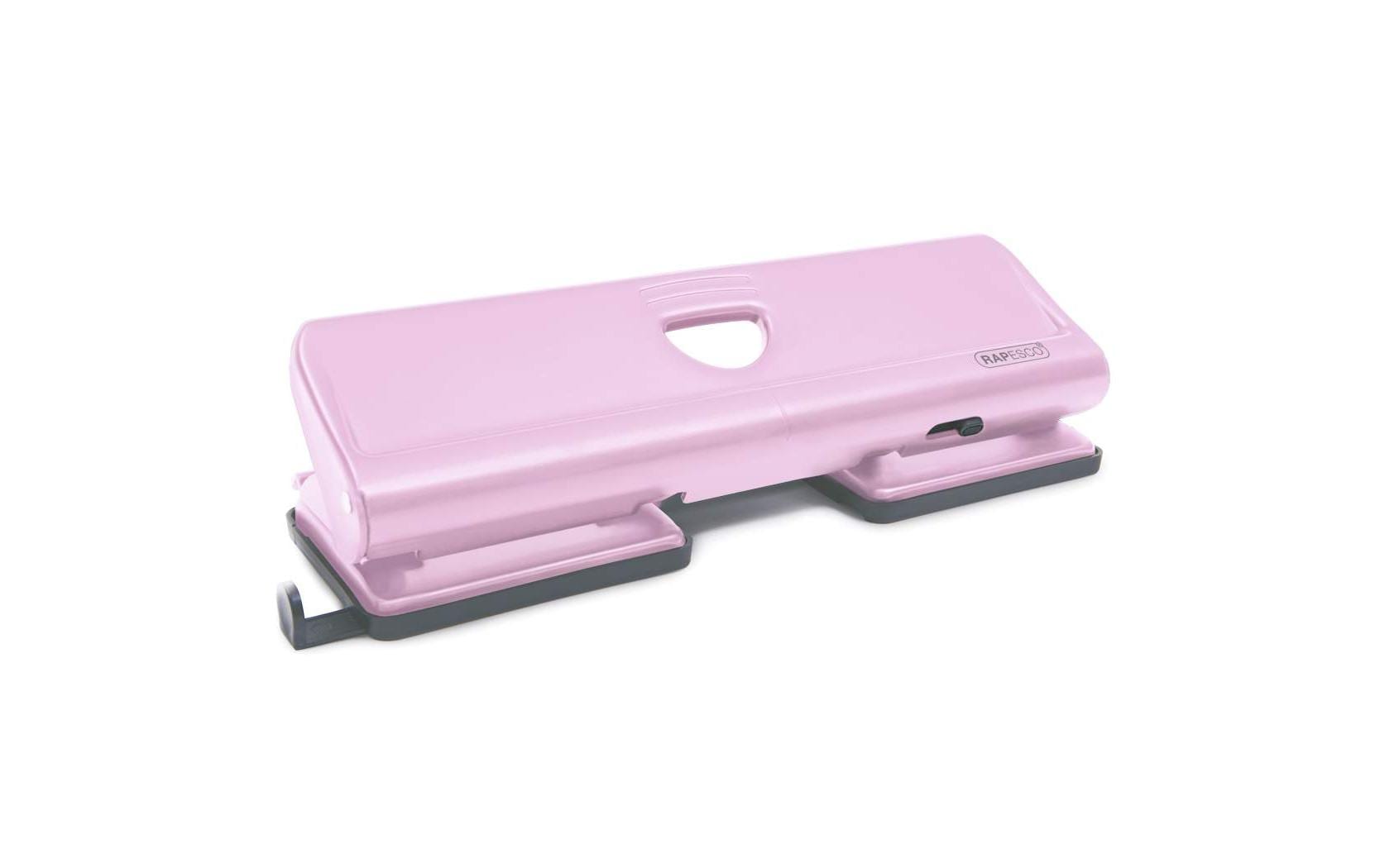 Rapesco Doppellocher – 4-Loch, Lochabstand 80×80 mm, 20 Blatt – rosa