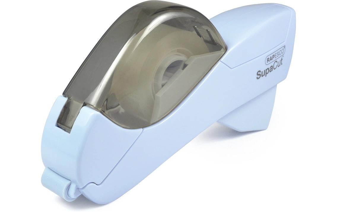 Rapesco Handabroller SupaCut – für Klebeband bis 19 mm × 20 m, inkl. 2 Rollen 19 mm × 20 m und 12 mm × 20 m