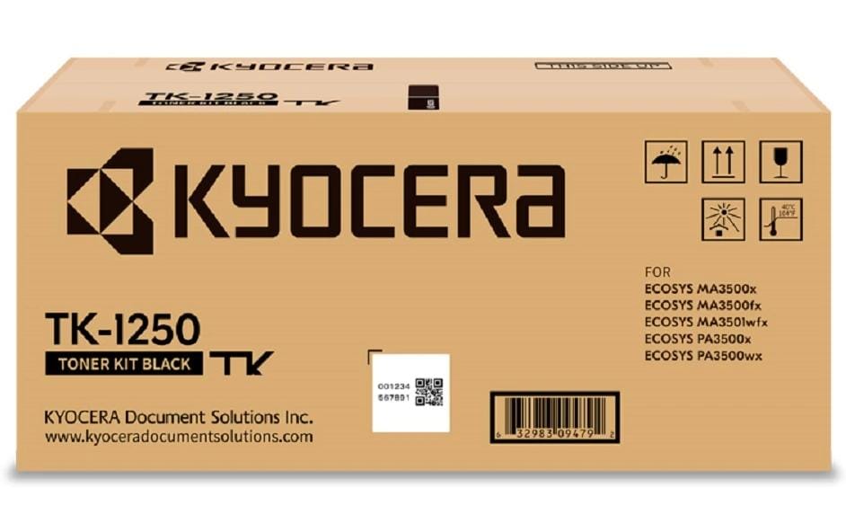 Kyocera – Toner TK-1250 – Schwarz, 1000 Seiten – für Kyocera ECOSYS MA3501/MA3500/PA3500