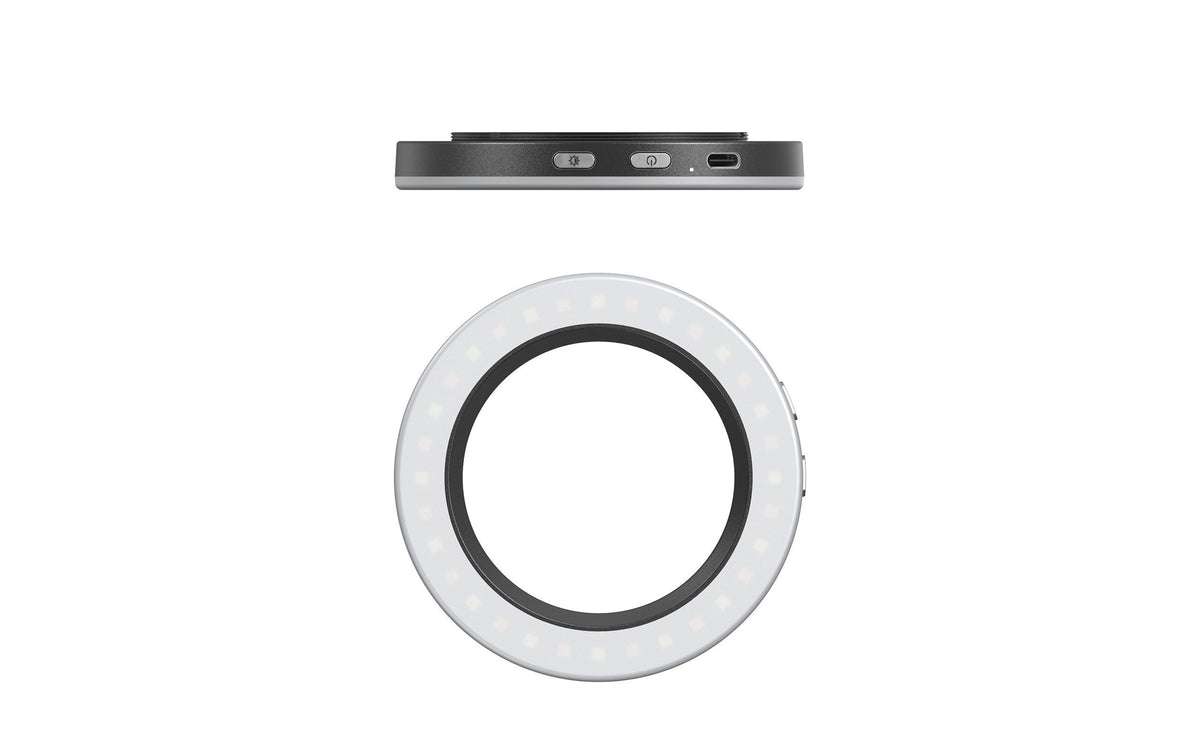 SmallRig Vibe P30 Ring LED Video Licht – 5600 K, Akku 440 mAh – Ø 92 mm – Weiss