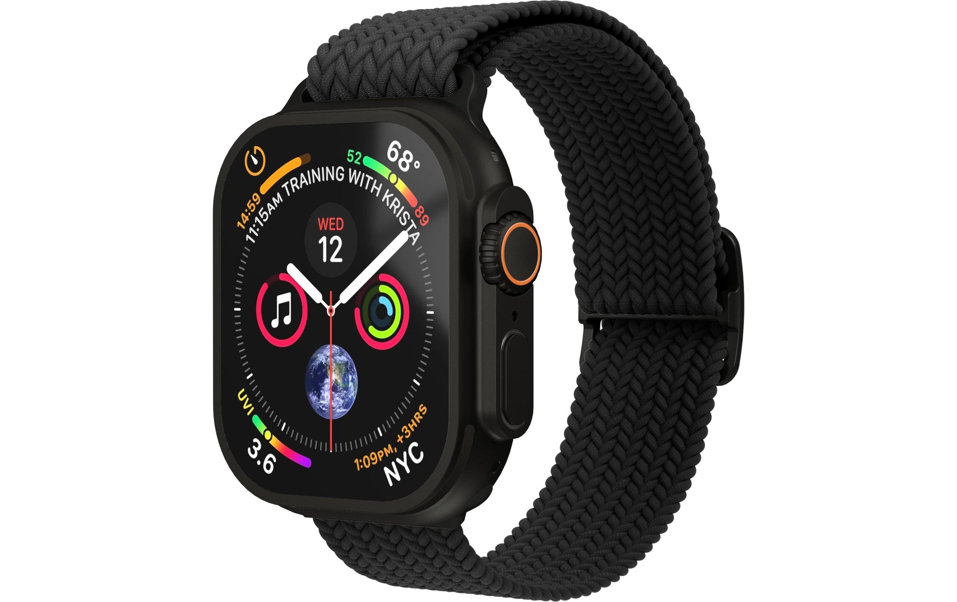 Vonmählen Woven Loop – Armband – für Apple Watch 40 mm, 41 mm, 42 mm, All Black, One Size, Nylon
