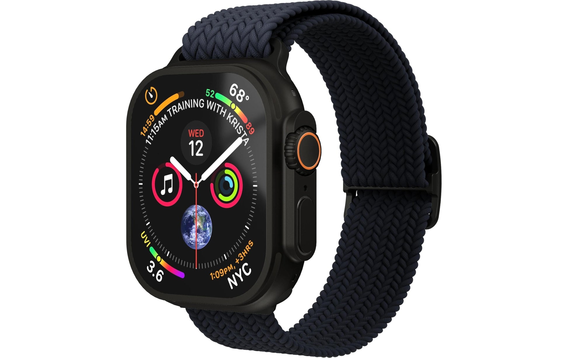 Vonmählen Woven Loop – Armband – für Apple Watch, Navy/Schwarz, One Size, Nylon