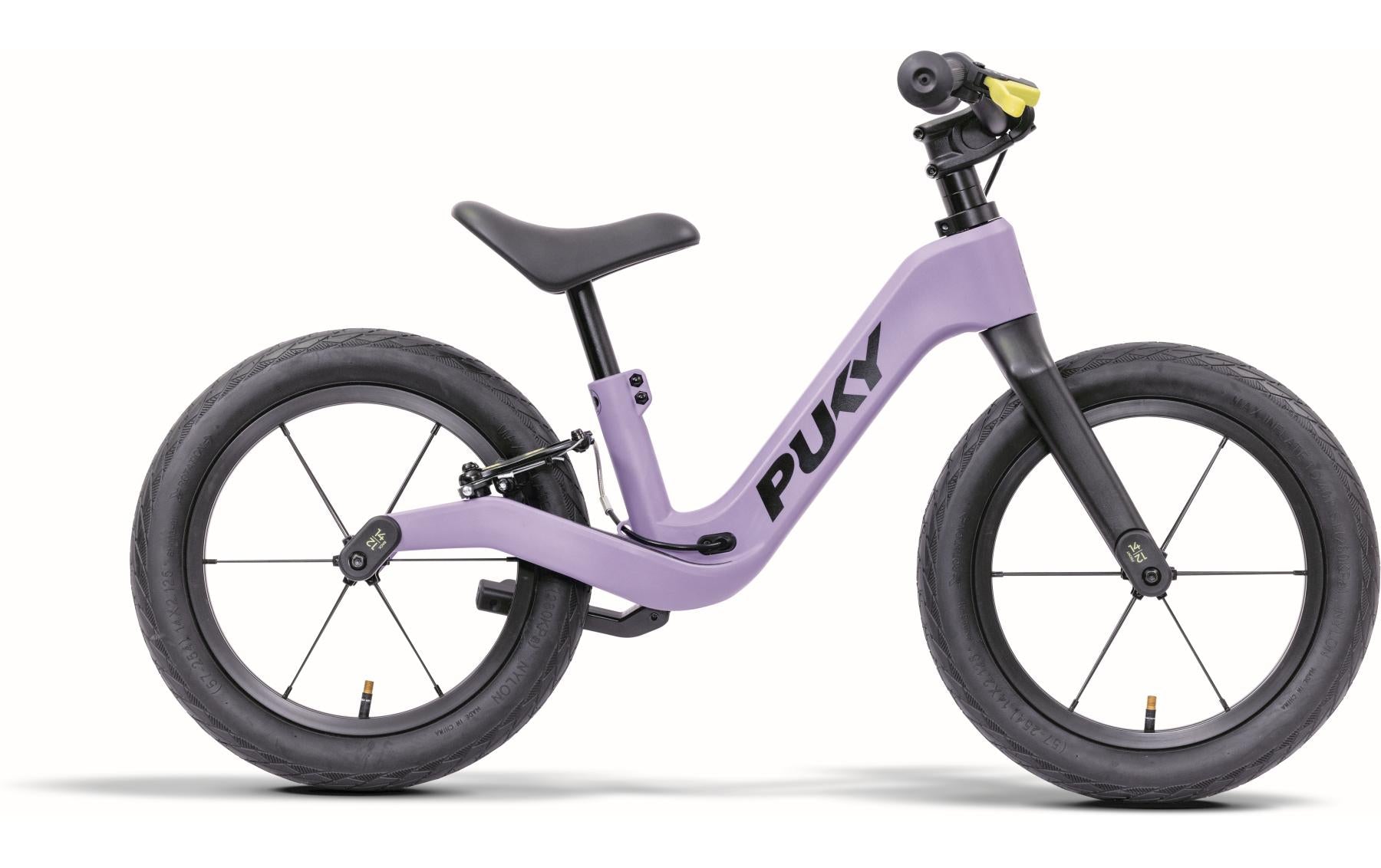 Puky 4147 Laufrad – Ø 14", Luftreifen, Felgenbremse – ab 2 Jahren – Kunststoff – Schwarz/Violett