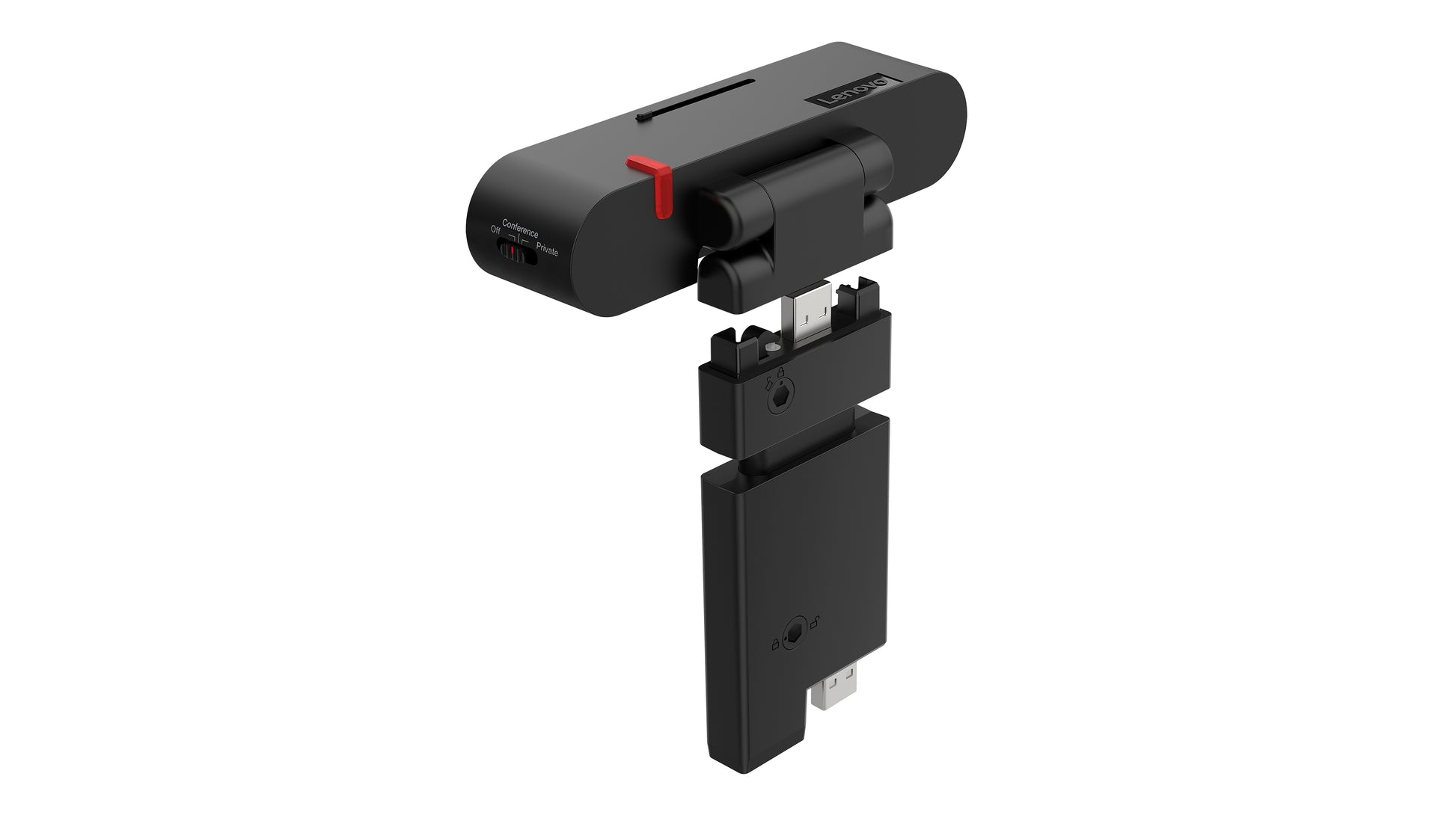 Lenovo ThinkVision MC60 (S) Webcam – Full HD 1080p, 30 fps, USB 2.0, Sichtschutz – Schwarz