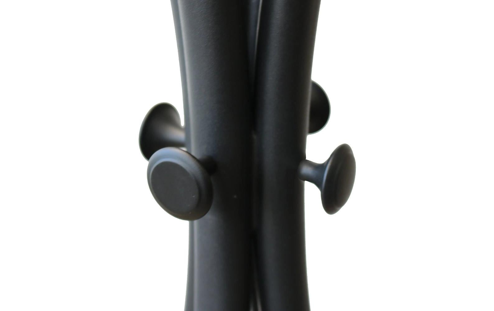 Unilux Totem Garderobenständer – Metall – Schwarz – 1'750 mm (8 Haken, 10 kg Tragkraft)