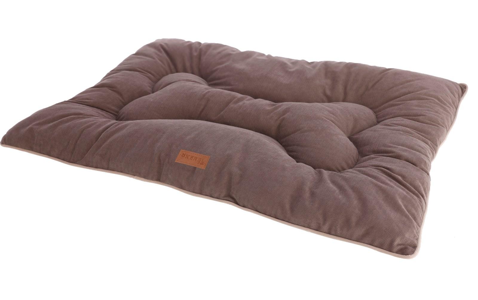Kerbl Benno Hundekissen – 75 × 100 × 12 cm, Polyesterbezug, abnehmbarer Bezug, Anti-Rutsch-Basis, Braun