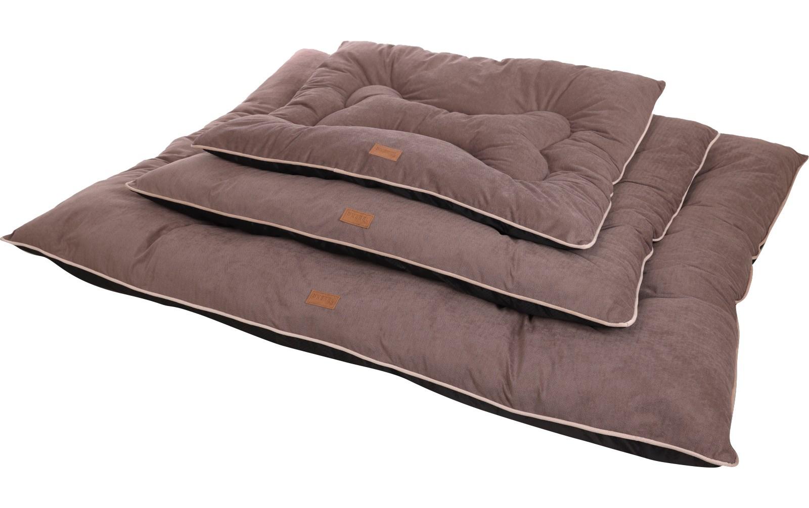 Kerbl Benno Hundekissen – 75 × 100 × 12 cm, Polyesterbezug, abnehmbarer Bezug, Anti-Rutsch-Basis, Braun