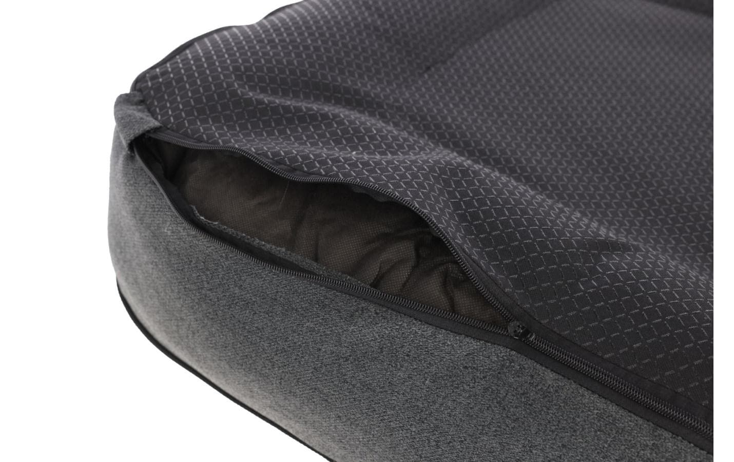 Kerbl Platin Ortho Hundebett – 70 × 100 × 18 cm, Schaumstoff, abnehmbarer Bezug, grau