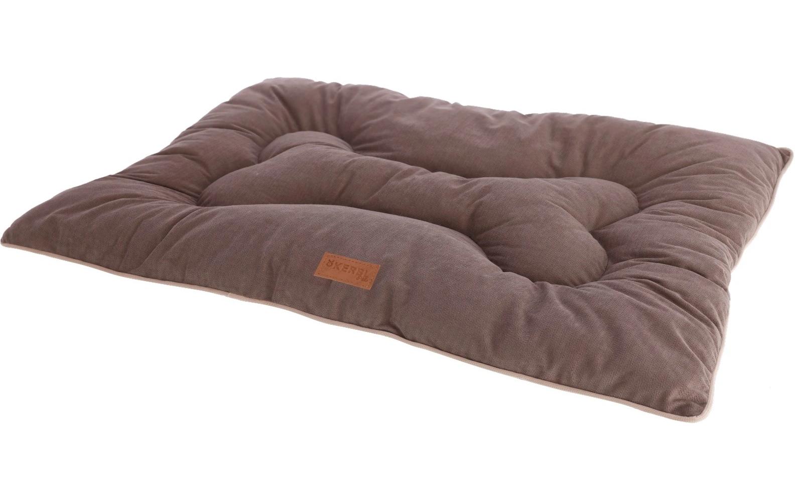 Kerbl Benno Kissen – 60 × 80 × 9,0 cm, Polyester, abnehmbarer Bezug, Anti-Rutsch-Basis, Braun