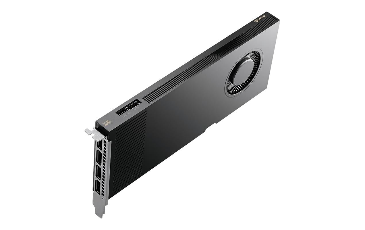 PNY RTX PRO 4000 Blackwell – PCIe Grafikkarte – 24 GB GDDR7, 4×DP 2.1, PCIe 5.0 x16, 140 W, Schwarz