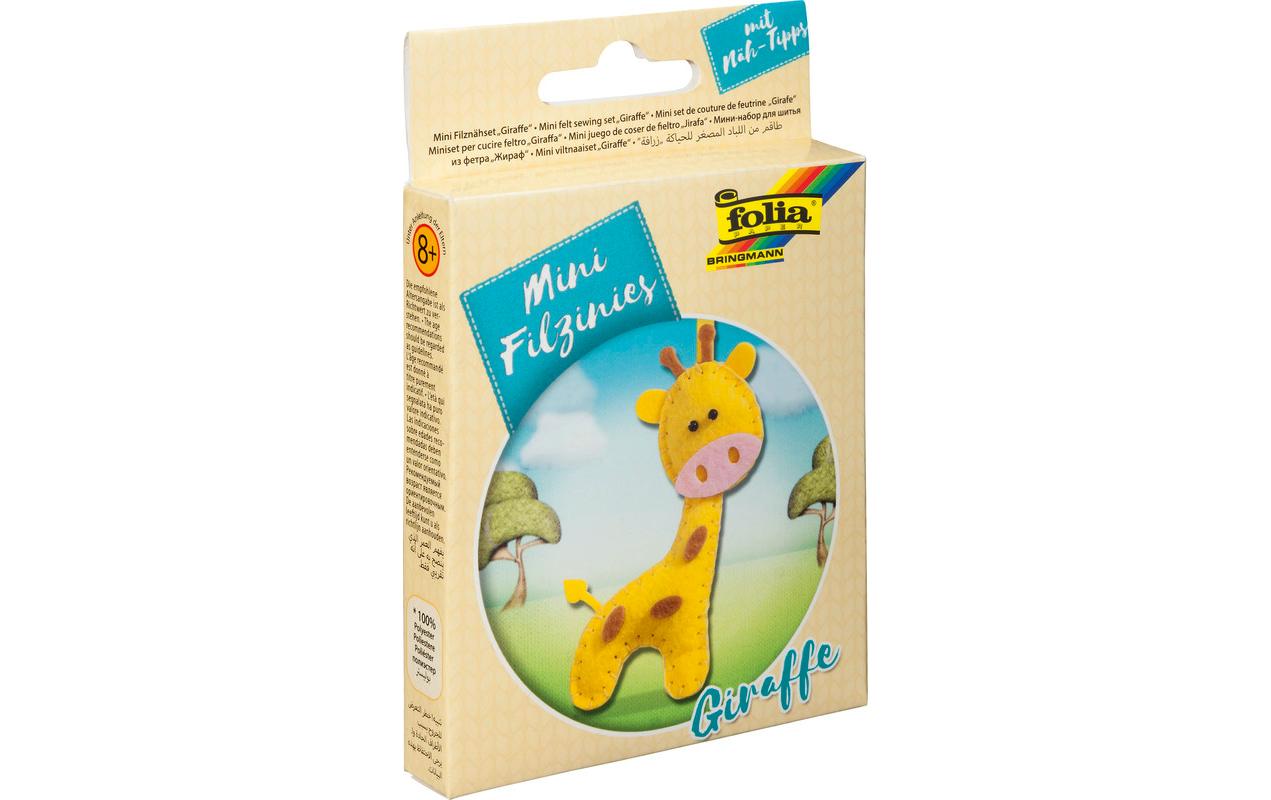Folia Filzinies – Bastelset – Giraffe – 12-teilig – ab 8 Jahren – Filz, mehrfarbig