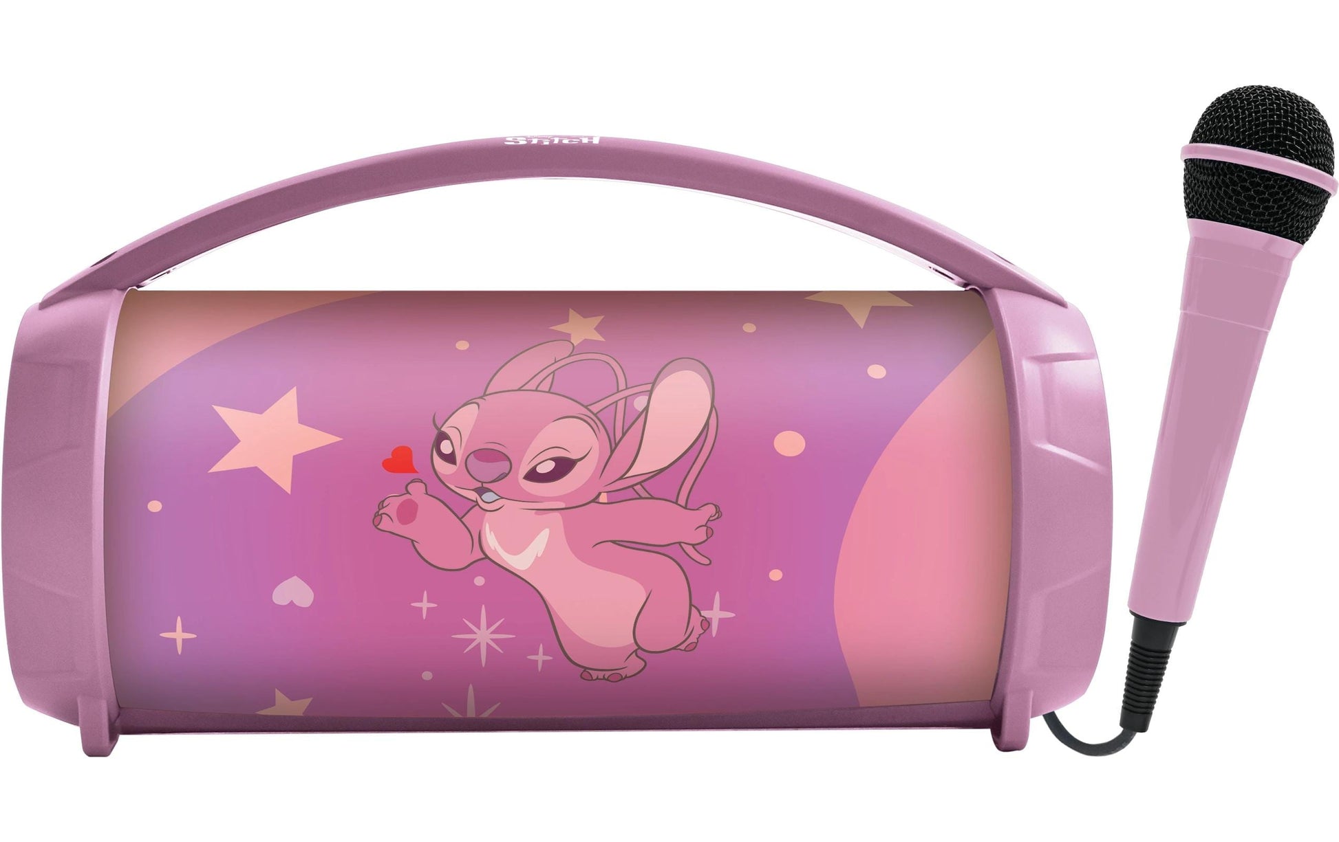 Lexibook Stitch Angel – Party-Lautsprecher – Bluetooth, LED, mit Mikrofon, Pink