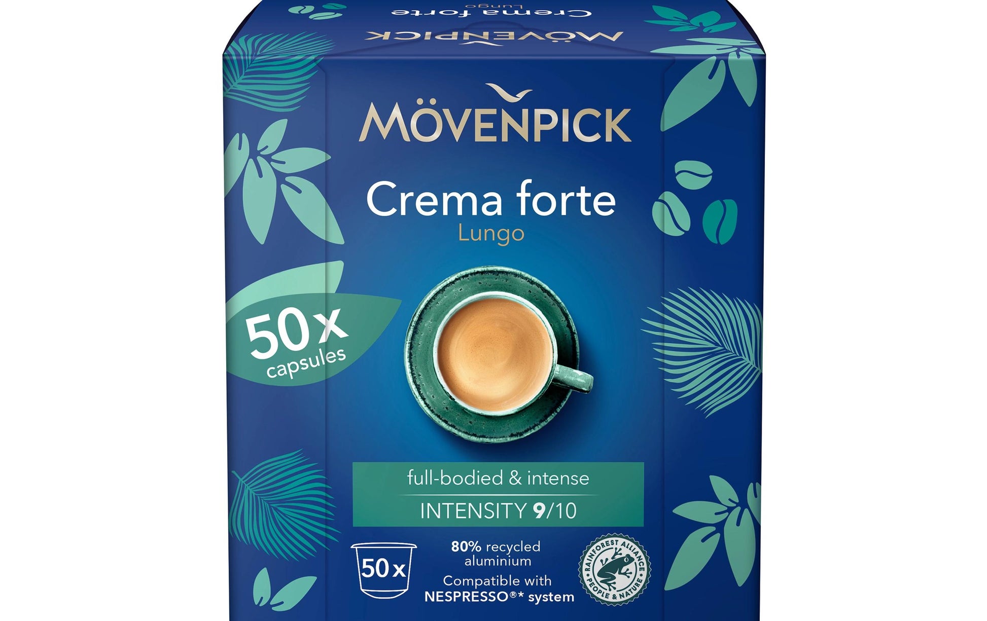 Mövenpick Crema Forte – Kapseln – Lungo, Intensität 9, Schokolade, 50 Kapseln