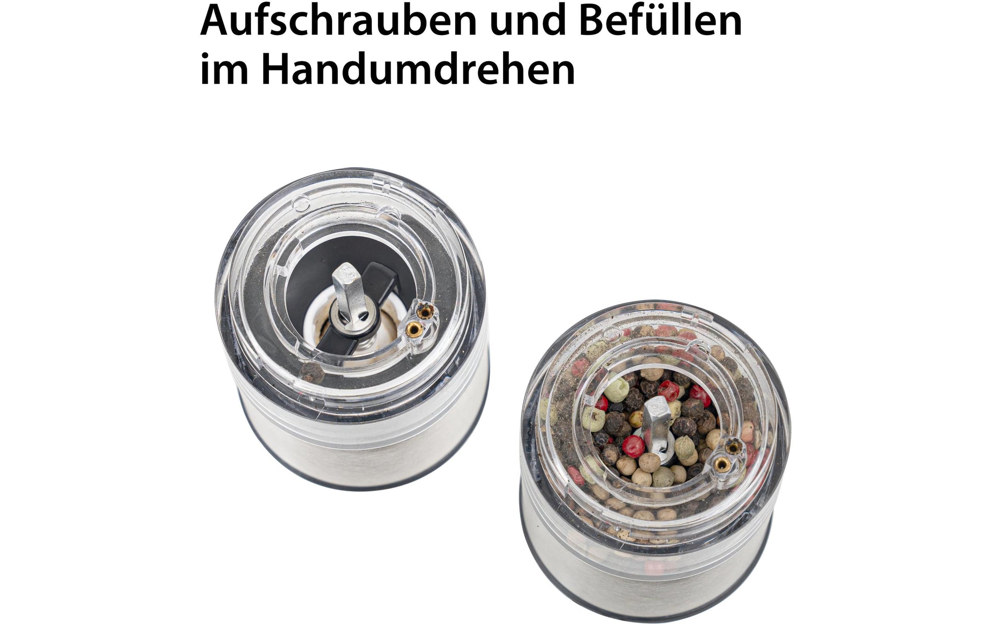 ADE Salz-/Pfeffermühle 20,5 cm, Keramik, Schwarz, batteriebetrieben