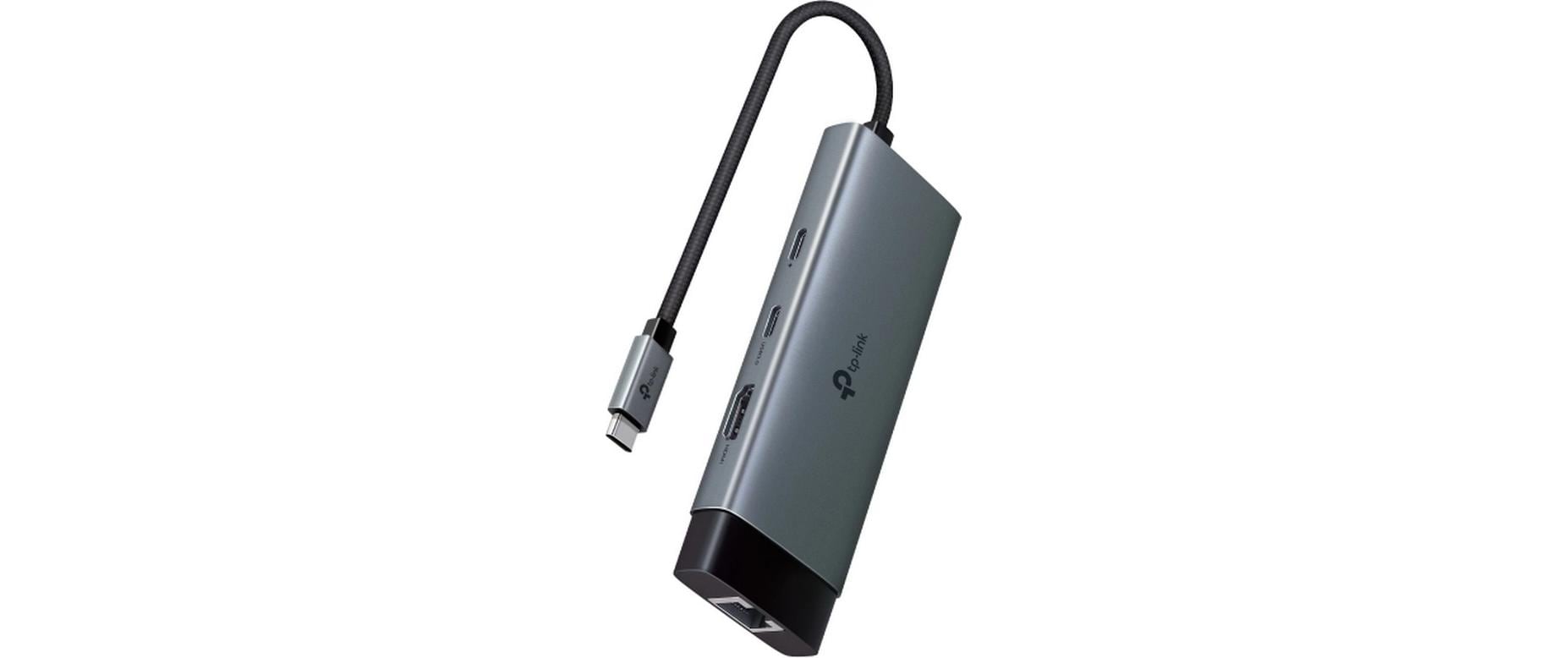 TP-Link UH6120C USB-Hub – USB-C, 1× HDMI, 2× USB-A, 2× USB-C, 100 W PD, GbE, für Windows/Mac/ChromeOS