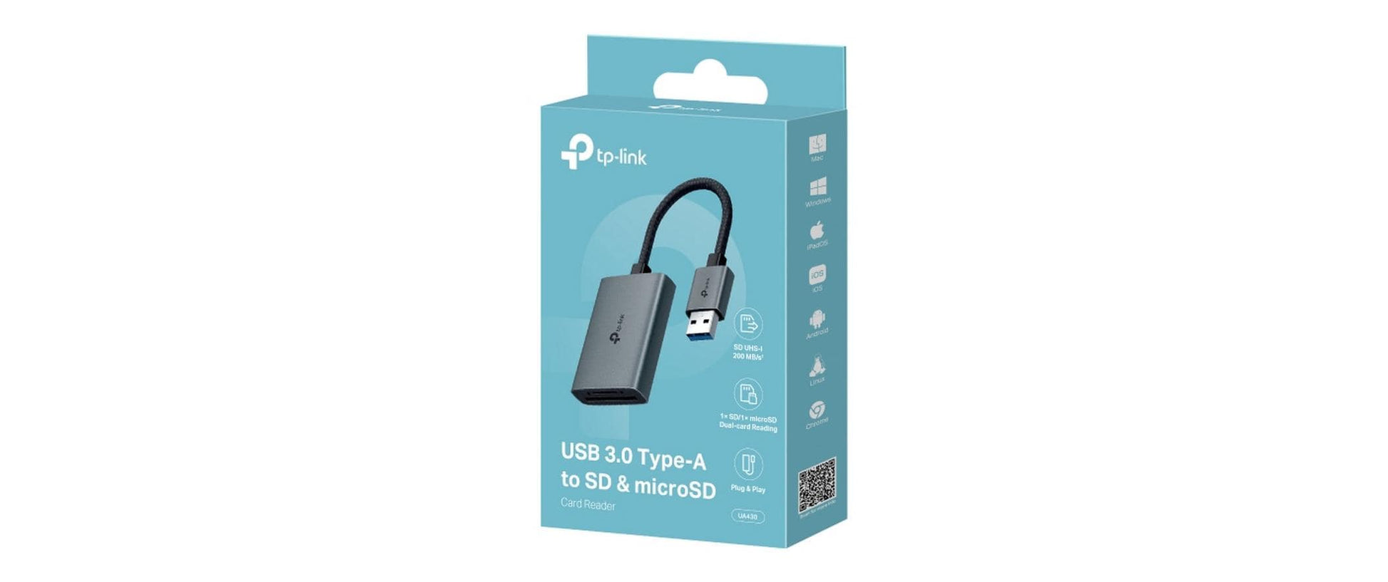 TP-Link USB-Kartenleser USB-C – SD/microSD – USB 3.2 Gen 1 (5 Gbit/s) – für Windows, macOS, Linux und mehr
